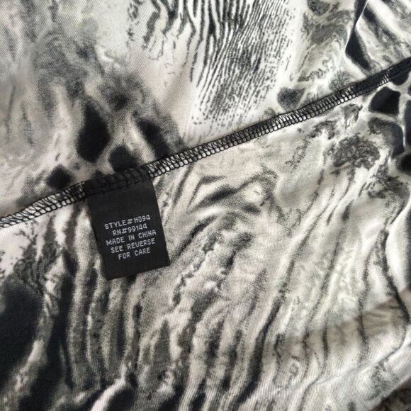 Lapis Womens Animal Print Long Sleeve Cowl Neck Tunic Top Medium Black Stretch - Picture 4 of 7